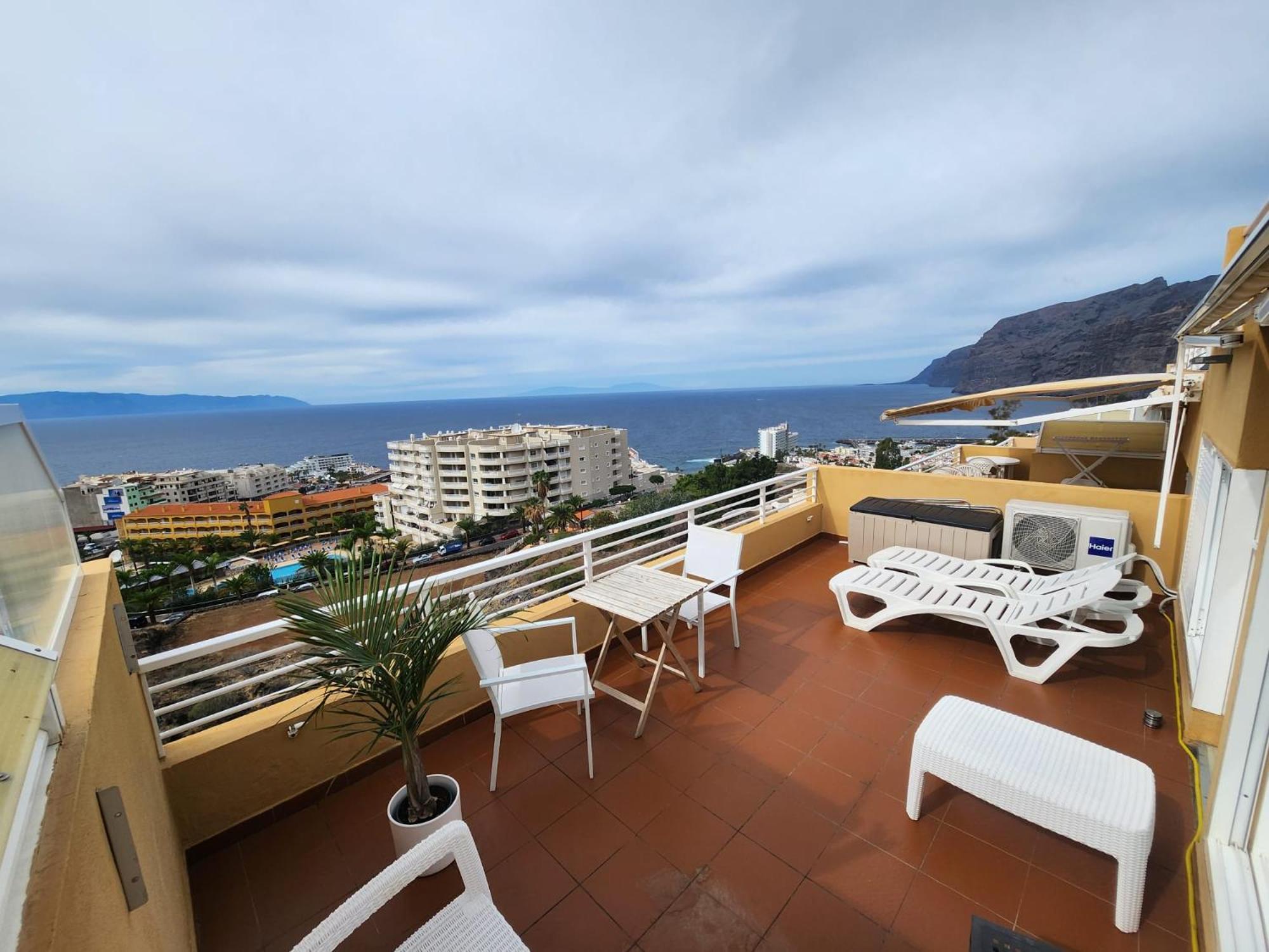 شقة Los Gigantes,Huge Terrace,Sea View,Air Conditioning بويرتو دي سانتياغو المظهر الخارجي الصورة